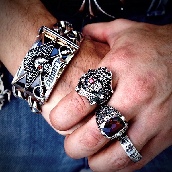 SOUL FETISH LIKE CHROME HEARTS RING SILVER .925 US SIZE 9 HARLEY