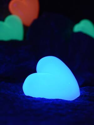 UV Schwarzlicht Neon Deko Herz Blacklight Party Fluo Goa