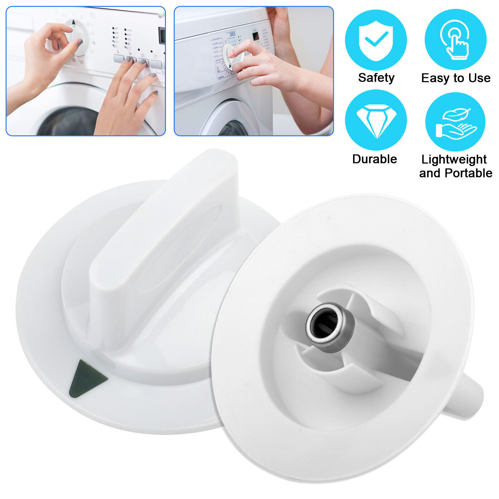 4x Dryer Timer Control Knob White Fits GE Hotpoint RCA 212D1721 AP399516 WE1M652