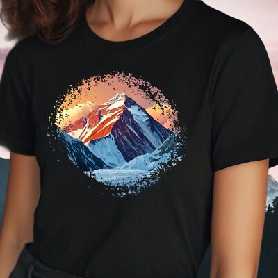 T-Shirt Frauen Mount Everest Landschaft Motiv Baumwolle Größe XS bis 3XL