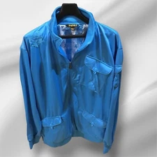 Track Jacket Size 2XL KONVICT Clothing by Akon Aqua BlueFront Zip Cuffed Convict