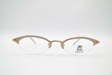 Vintage Eyed Vision 425 010 Gold Half-Frame Glasses Frame Eyeglasses NOS