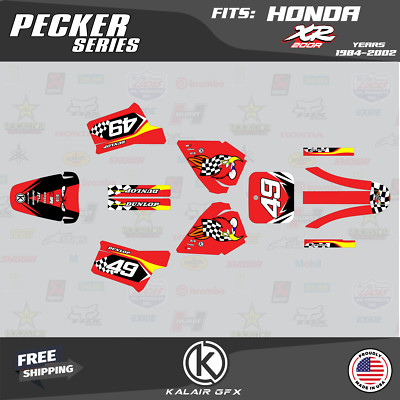 Graphics Kit for Honda XR200R (1984-2002) Pecker - RED
