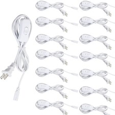 4 20PCS 6FT US Plug Power Cord Cable wire plugin for t8 LED Tube Light Fixtures