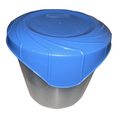 Vintage Rubbermaid Servin  Saver Round 11 Container Blue Easy Open EZ Lid #552