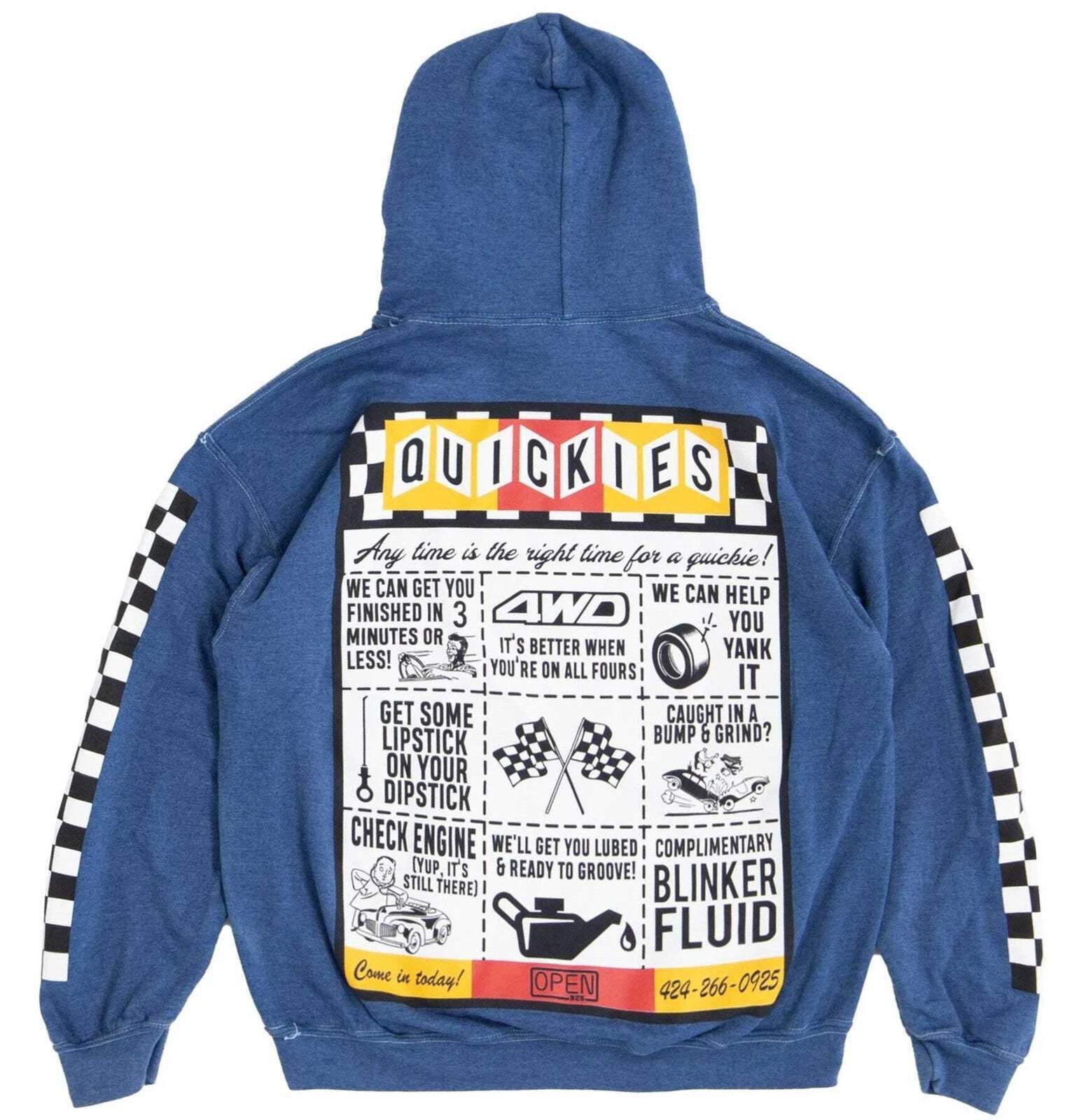 Открытая мужская толстовка 925 Hoodie Quickies с капюшоном пигментно-синего цвета Унисекс 6990₽