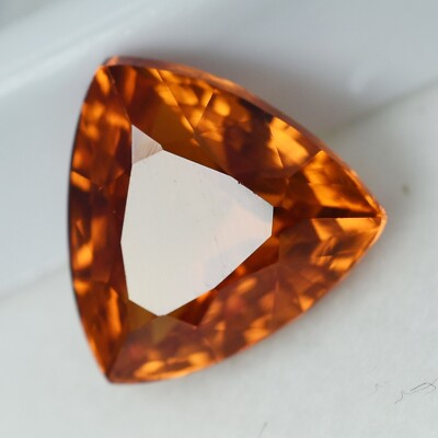 FIRE OPAL 12+ CT ORANGE MEXICAN NATURAL TRILLION CUT LOOSE CERTIFIED GEMSTONE