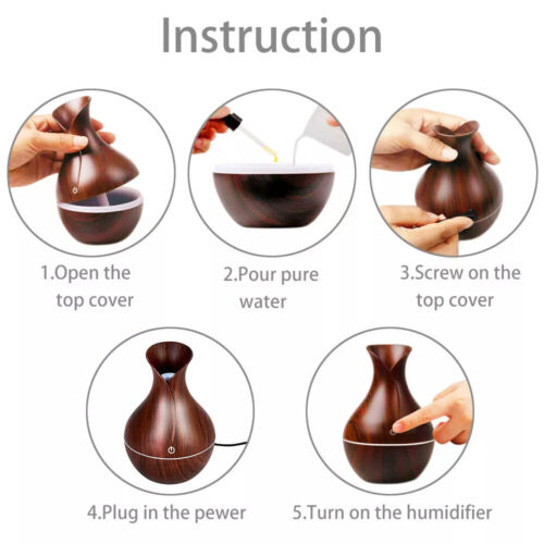 LED Air Humidifier Purifier Aroma Aromatherapy Diffuser Essential Oil Ultrasonic - Picture 11 of 15