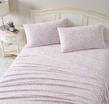 Laura Ashley - Full Sheet Set, Cotton Flannel Bedding, Brushed for Extra Soft...