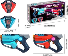 2 Pcs Lazer Tag Game with LED Score Display Vests for Kids,Teens & Adults Bir...