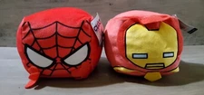 Cubd Collectibles Soft Plush Stuffed Cube Marvel Spider-Man Ironman w/ Tags 2pc