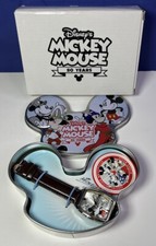 Disneys Mickey Mouse 80 Years Wrist Watch in Keepsake Tin w/ Box - New Old Stock