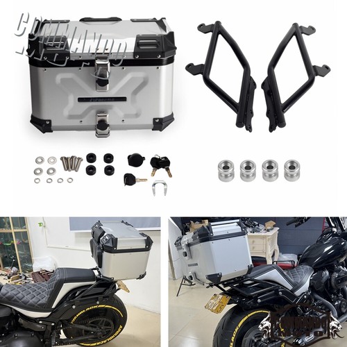 For Harley Low Rider ST FXLRST FXLRS 2018-2025 Aluminum Top Box W/ Rack Bracket - Picture 1 of 10