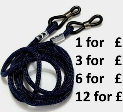 ENGINESS New black neck cord strap string holder sunglasses glasses spectacles