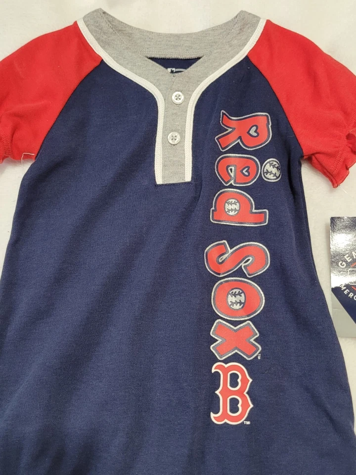 Medias Rojas Boston One Piece Bebé 18 Mo Azul Niñas y 6 Pck Calcetines Reebok con Agarre Foto 4 de 4