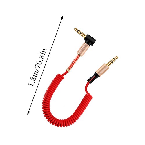 Headphone Cable Cord Jack 3.5mm Male to Male AUX L-Shaped Right Angle - Picture 2 of 16