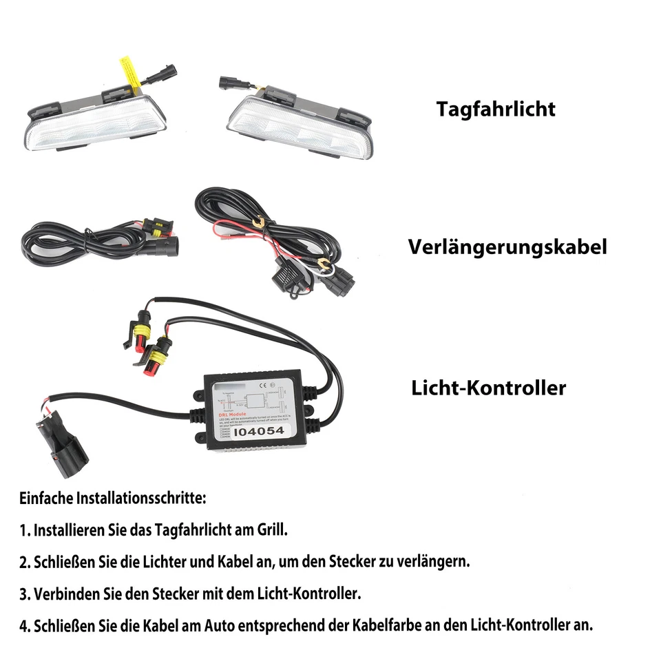 Kühlergrill + LED Tagfahrlicht passend für Smart Fortwo 451 ED3 E-Geprüft 2012- - Bild 2 von 4