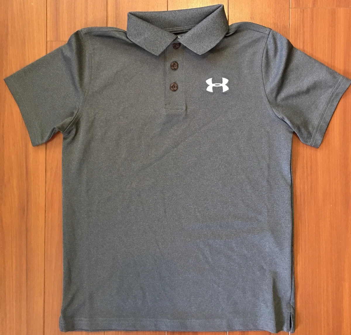 UNDER ARMOUR YOUTH BOYS GOLF POLO SHIRT LOOSE HEATGEAR ANTIODOR