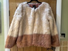 New Me Jane Designed In New York Ladies Pink Faux Fur Lined Coat Size Uk L Bnwt