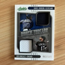 2021 Panini Absolute Rookie Threads Daniel Johnson Luis Gonzalez #RTD-DJ /199