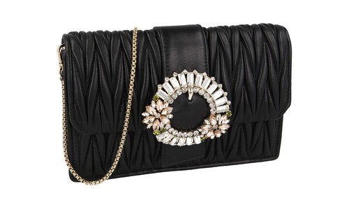 MIU MIU by Prada Matelasse CRYSTAL Mini Shoulder Bag Handbag 5BH095 NEW