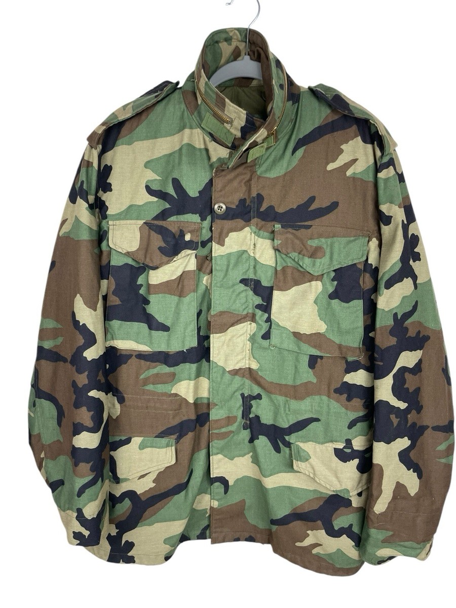 Alpha Industries Army M6 Jacket Men Small Woodland Camo Cold