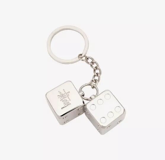 Stussy Stainless Steel Silver Colored Dice Keychain | eBay Stussy Stainless Steel Silver Colored Dice Keychain | eBay