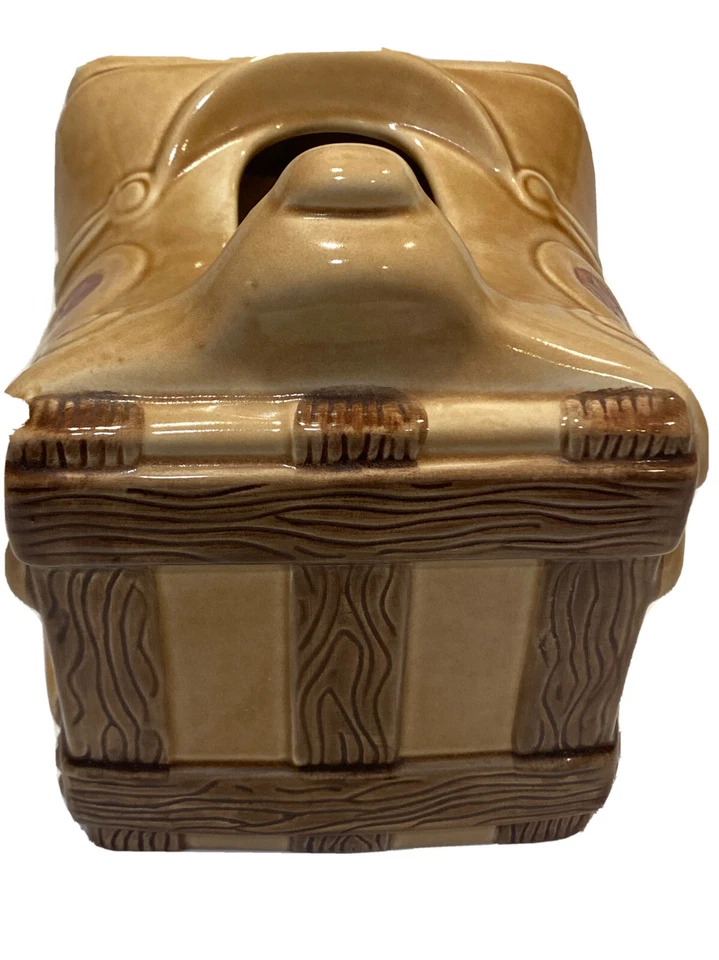 Caja de pañuelos grande cubierta cerámica/porcelana Western vaquero caballo silla de montar de campo Foto 3 de 4