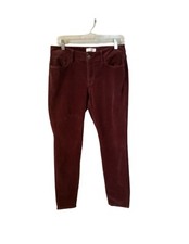 Loft Size 8/29 Burgundy Corduroy Curvy Skinny Jean Pants