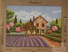 needlepoint canvas 40x50cm  Gobelin L Lavender Fields Canvas Only 40142