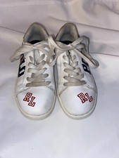 Ralph Lauren Polo White Leather Youth Tennis Shoes Size 1