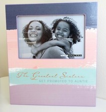 4x6 Picture Photo Frame Greatest Sisters Become Auntie Wood Table Setter Wall