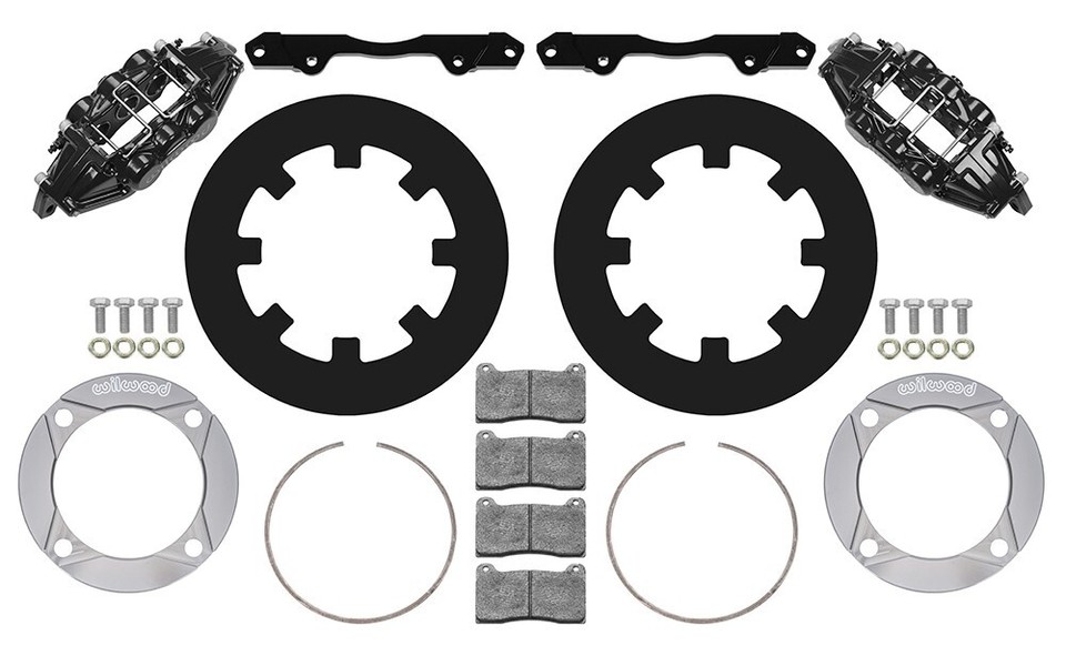 Wilwood 140-16632-D Wilwood 2014+ Polaris RZR XP 1000 Front Kit 11.25in Drilled - Black main image 1
