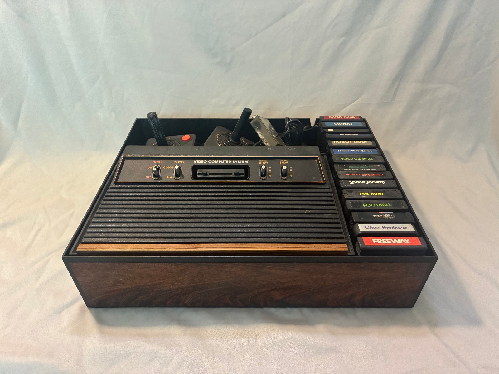 Atari 2600 CX-2600A Console Lot 15 Games 2 Controllers Power Adapter UNTESTED