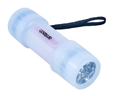 Amtech 9 LED Glow in the Dark Taschenlampe, kompakt mit Handschlaufe Einheitsgröße, weiß 