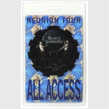 Black Sabbath 1999 Reunion Concert Tour All Access Laminated Backstage Pass