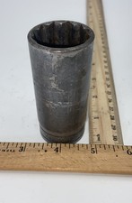 Snap-On S-361 1-1/8” Deep Socket 1/2” Drive 12-Point Satin Chrome USA