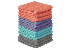 Petal Cliff 15-Pack Washcloths - 100% Cotton, Soft, Absorbent, 11x11"