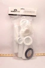 Design House Rough In Bath Drain Kit with Overflow PVC White 1.5"W x 19.3"H 