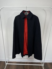 Vintage Wool Cape Cloak Oversized Coat Unisex Classic Outerwear