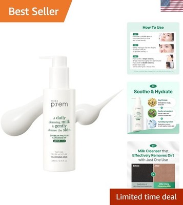 Korean Gentle Milk Cleanser with Soy Protein - Hydrating & Non-Irritating, 200ml