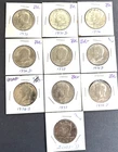 Lot of 10 Kennedy BU CLAD Half Dollars 1971 -2001 D