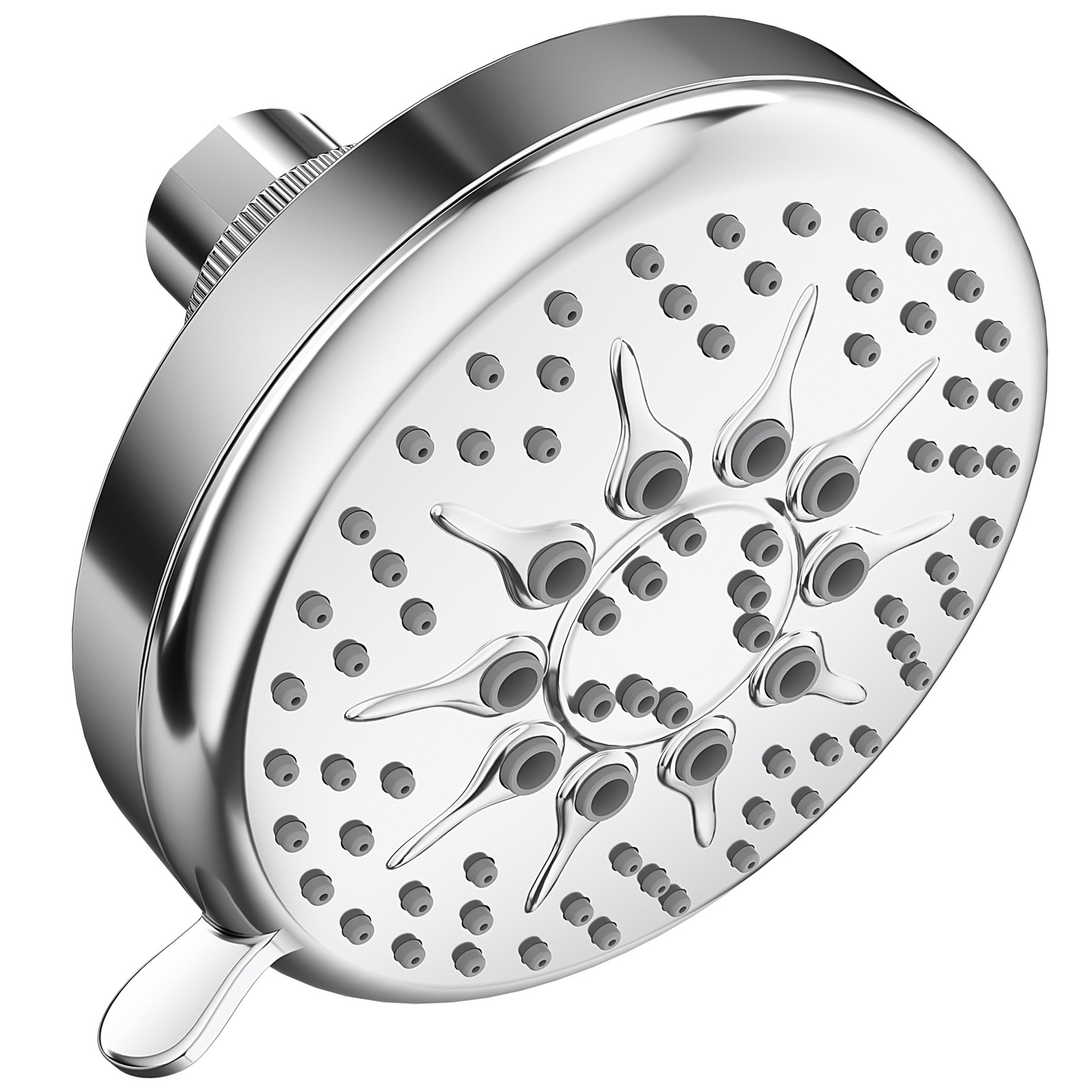 5 Settings 4 Inch High Pressure Shower Head, 1.75 GPM, Polished Chrome
