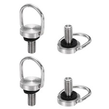 1/4" Stainless Steel D Ring Screw, 4Pcs Fixing Screw for Tripod DSLR, za