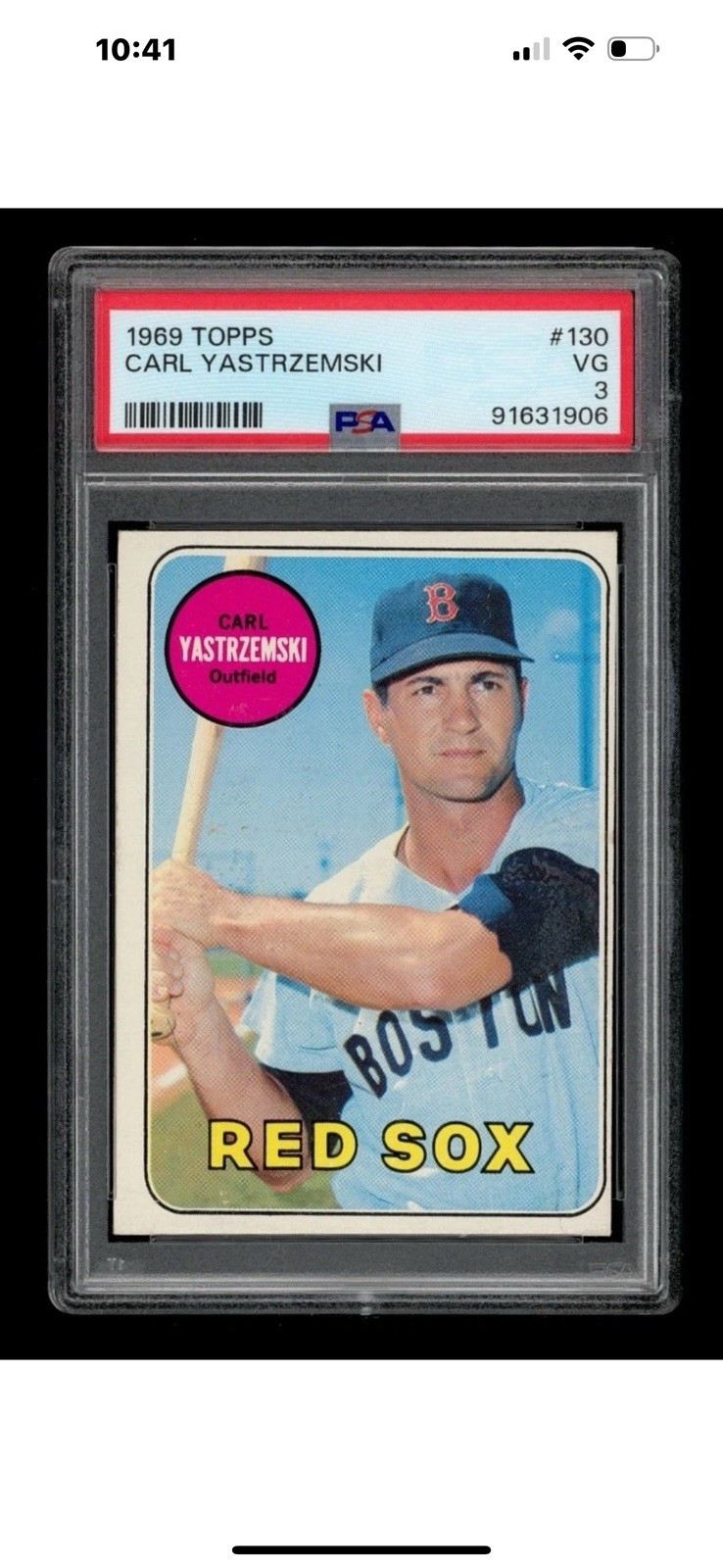 1969 Topps - Carl Yastrzemski #130 PSA3