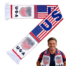 ZOBVEX USA Soccer Scarf 2026   Double-Sided American Flag Print  ...