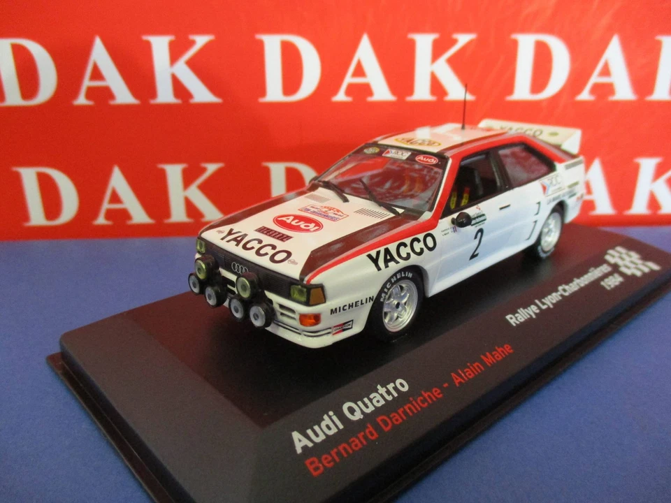Die cast 1/43 Modellino Auto Audi Quattro A2 Rally Lyon 1984 B. Darniche - Immagine 2 di 4