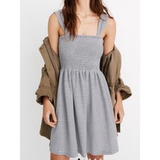 Madewell Texture & Thread Striped Knee Length Dress Size Small NWT