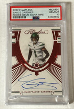 Ahmad Sauce Gardner Auto /20 Ruby Red Gem 2022 Panini Flawless PSA 10 GEM POP 1
