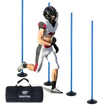 Soccer Agility Poles Set, 4 Pcs 6FT Adjustable Sports Trainning Speed Poles S...